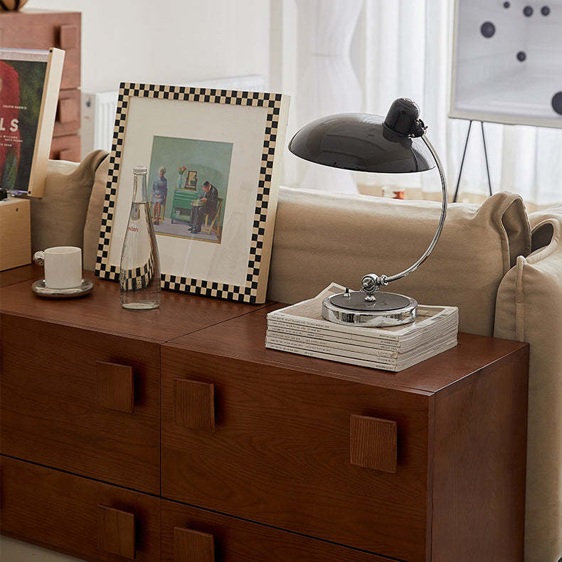 Vintage Wood 2-Drawer Side Table