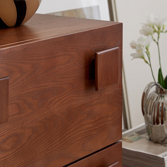 Vintage Wood 2-Drawer Side Table
