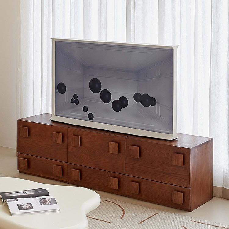 Vintage Wood 2-Drawer Side Table