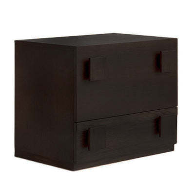 Vintage Wood 2-Drawer Side Table