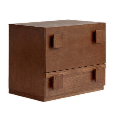 Vintage Wood 2-Drawer Side Table