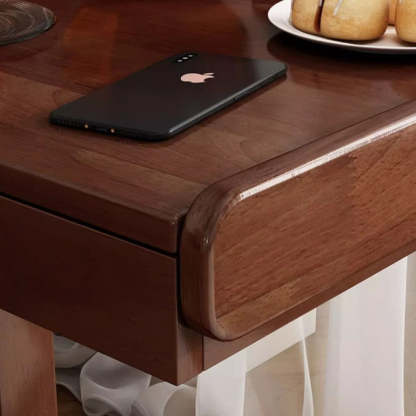 Vintage Oak Movable 2-Tier Side Table