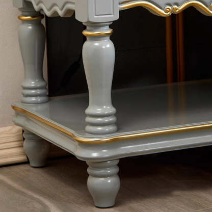 Modern Textured Wood 2-Drawer Nightstand