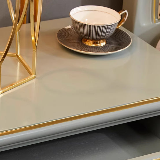 Modern Textured Wood 2-Drawer Nightstand