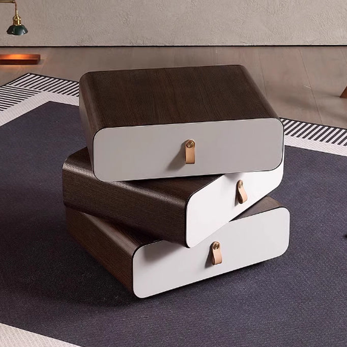 Contemporary Engineered Wood 3-Drawer Nightstand