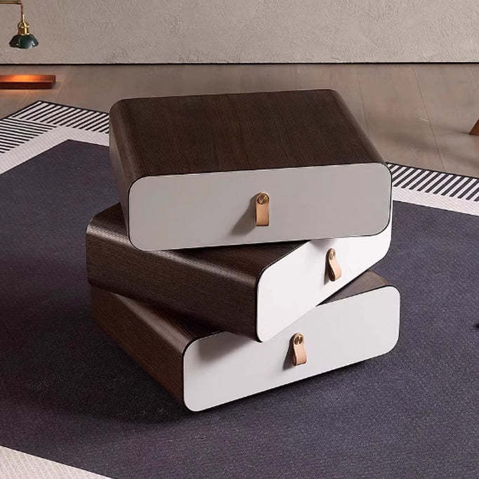 Contemporary Engineered Wood 3-Drawer Nightstand