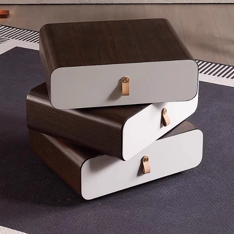 Contemporary Engineered Wood 3-Drawer Nightstand