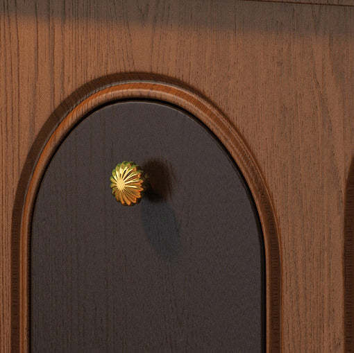 French Wood Rounded Cylindrical Side Table