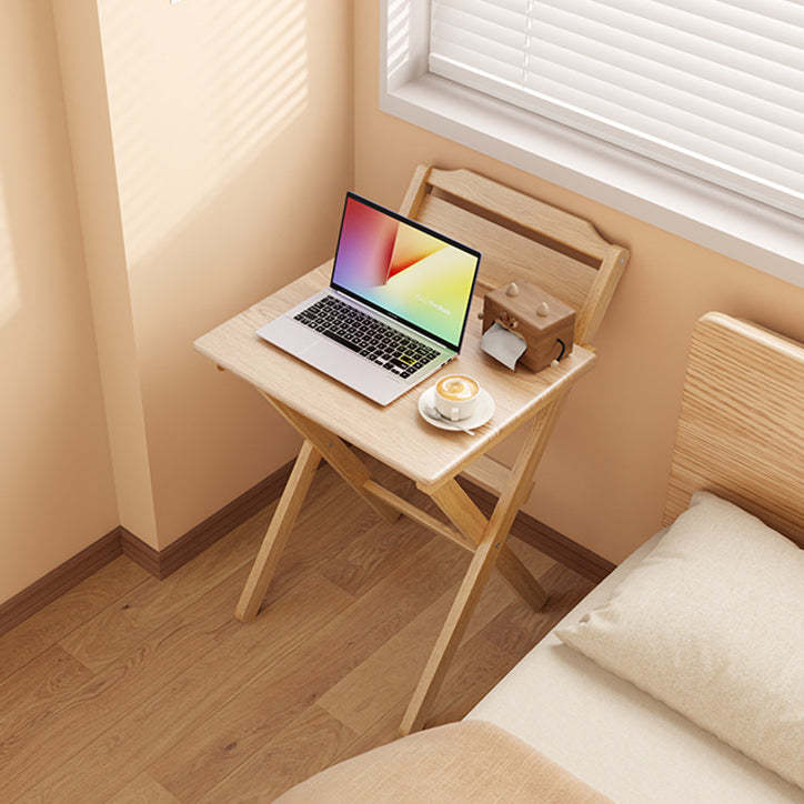Minimalist Wood X-Shaped Foldable End Table