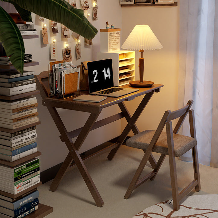 Minimalist Wood X-Shaped Foldable End Table