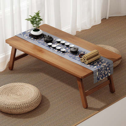 Japanese Bamboo Foldable 1-Tier End Table