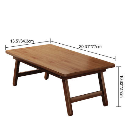 Japanese Bamboo Foldable 1-Tier End Table