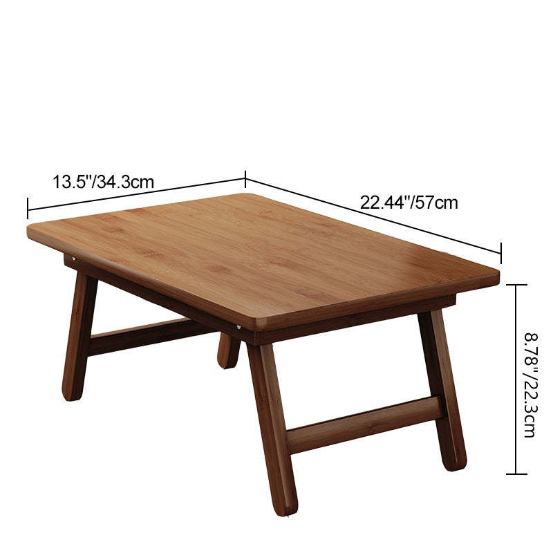 Japanese Bamboo Foldable 1-Tier End Table