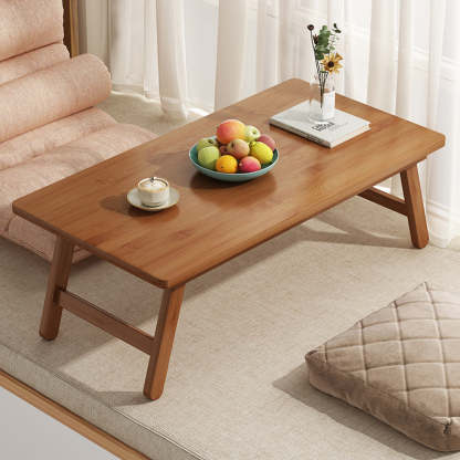 Japanese Bamboo Foldable 1-Tier End Table