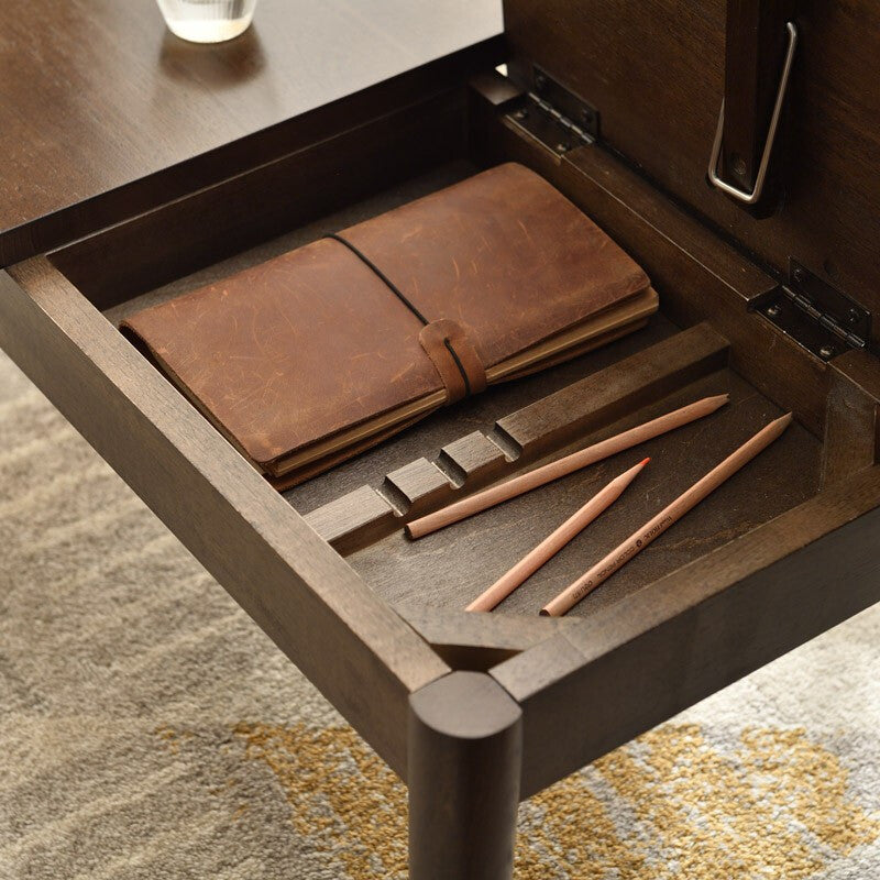 Japanese Wood 1-Tier End Table