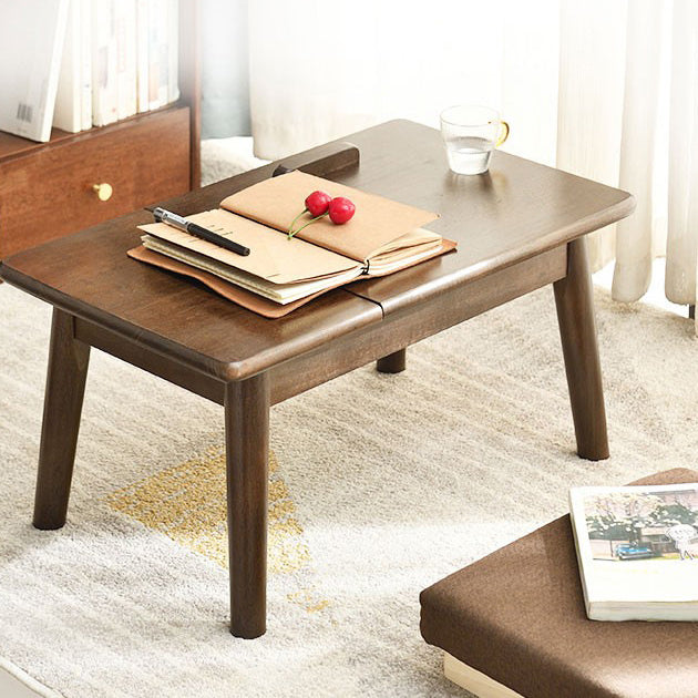Japanese Wood 1-Tier End Table