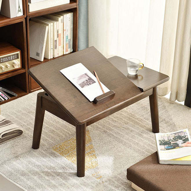 Japanese Wood 1-Tier End Table