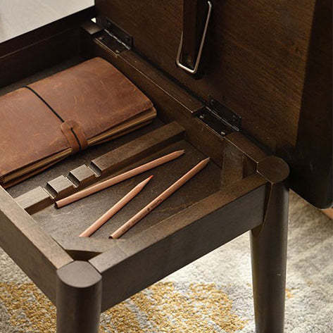 Japanese Wood 1-Tier End Table