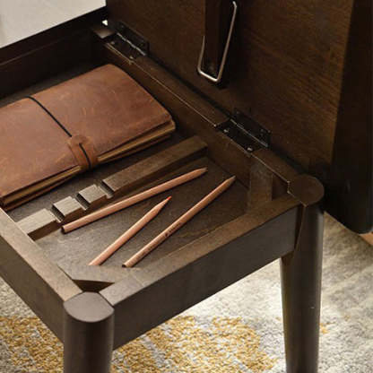 Japanese Wood 1-Tier End Table