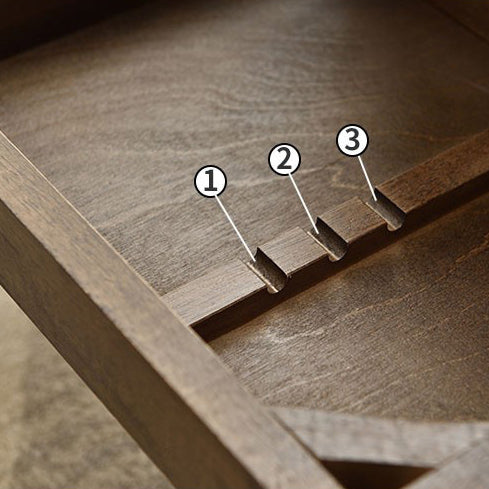 Japanese Wood 1-Tier End Table