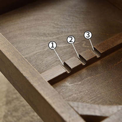 Japanese Wood 1-Tier End Table