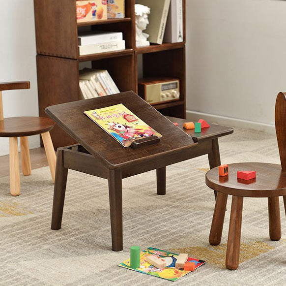 Japanese Wood 1-Tier End Table