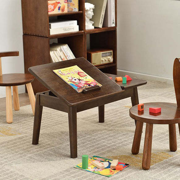Japanese Wood 1-Tier End Table