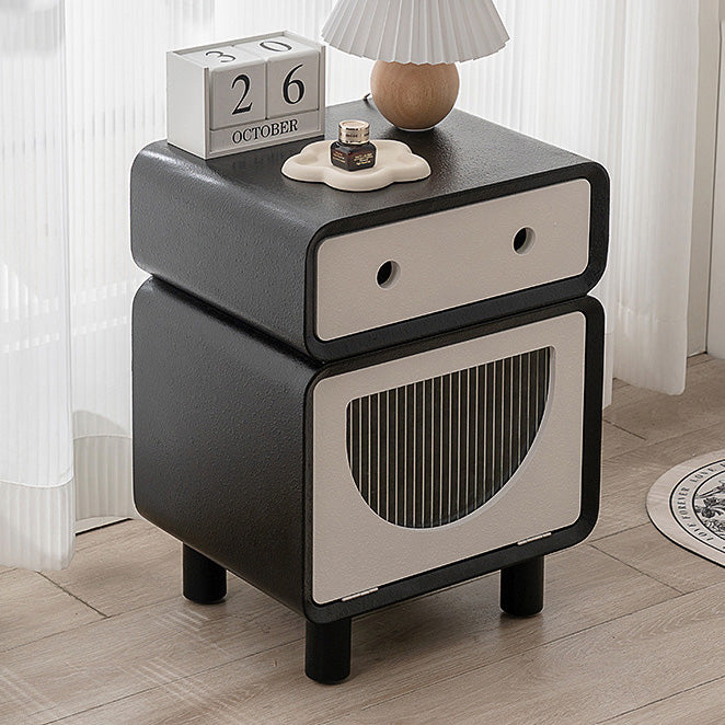 Robot-Shaped Rounded Nightstand 2-Drawer