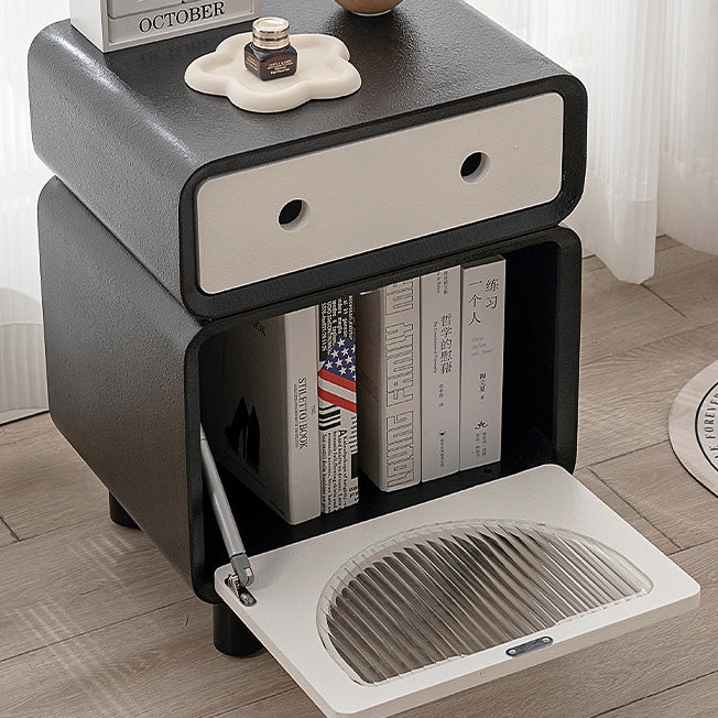 Robot-Shaped Rounded Nightstand 2-Drawer — Pink