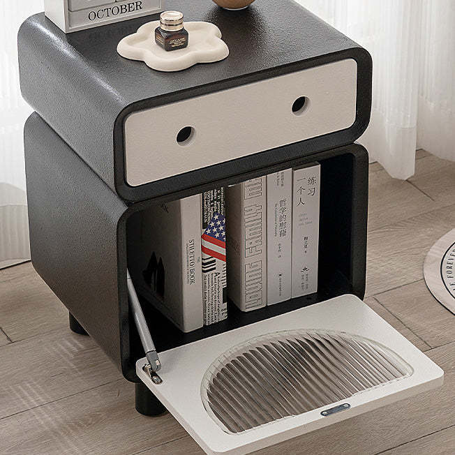 Robot-Shaped Rounded Nightstand 2-Drawer — Pink