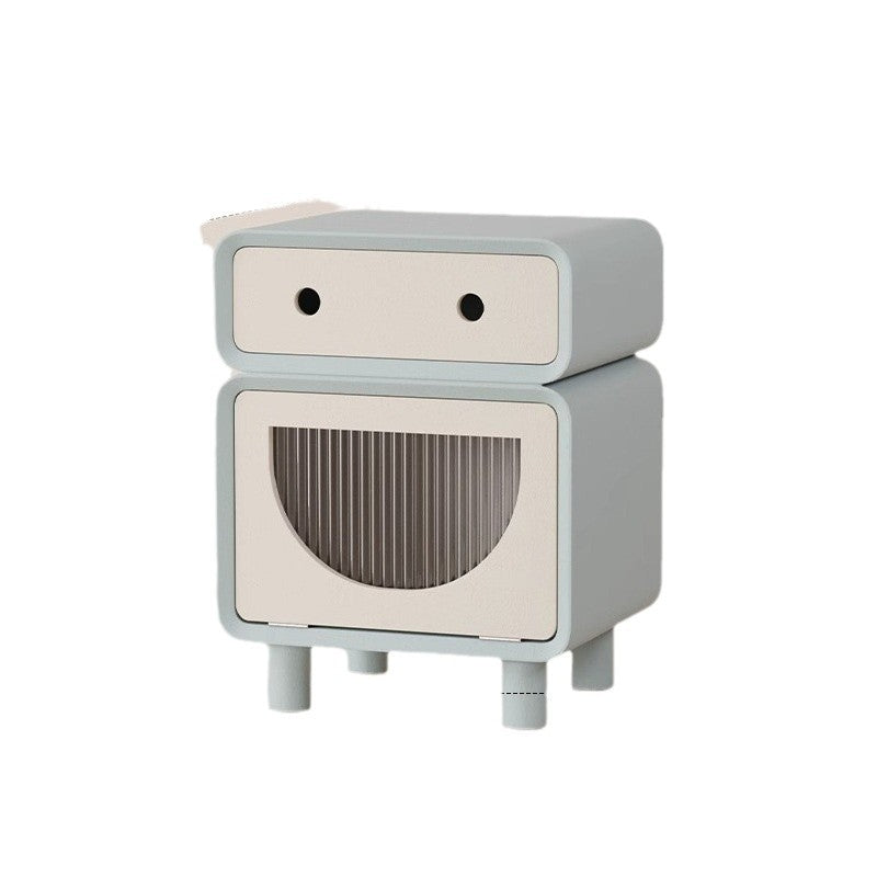 Robot-Shaped Rounded Nightstand 2-Drawer