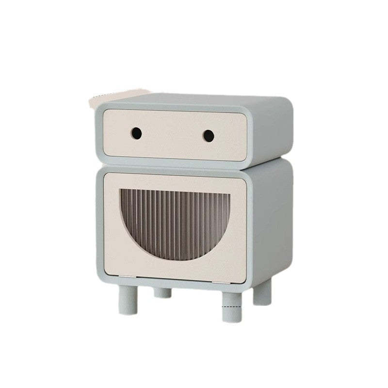 Robot-Shaped Rounded Nightstand 2-Drawer
