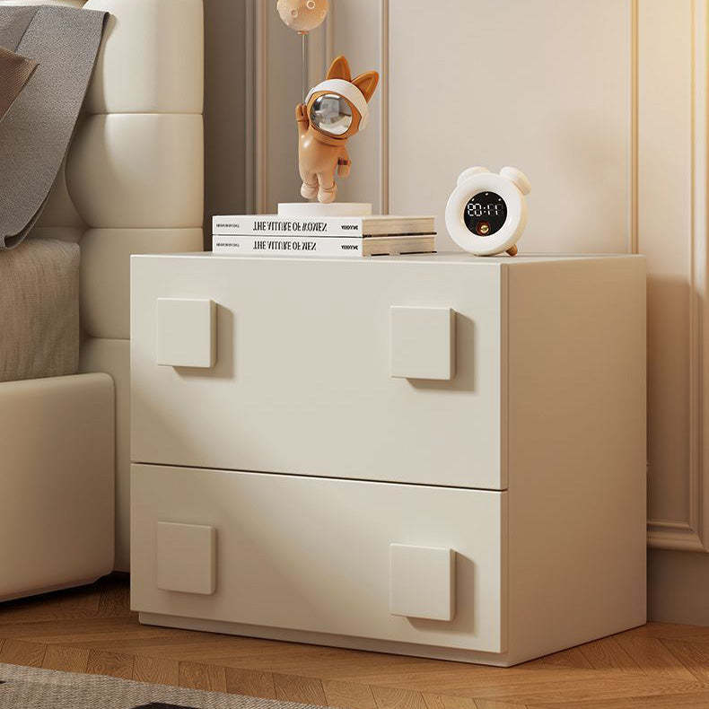 Minimalist Solid Wood Nightstand 2-Drawer