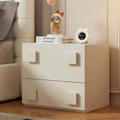 Minimalist Solid Wood Nightstand 2-Drawer