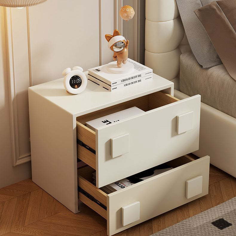 Minimalist Solid Wood Nightstand 2-Drawer