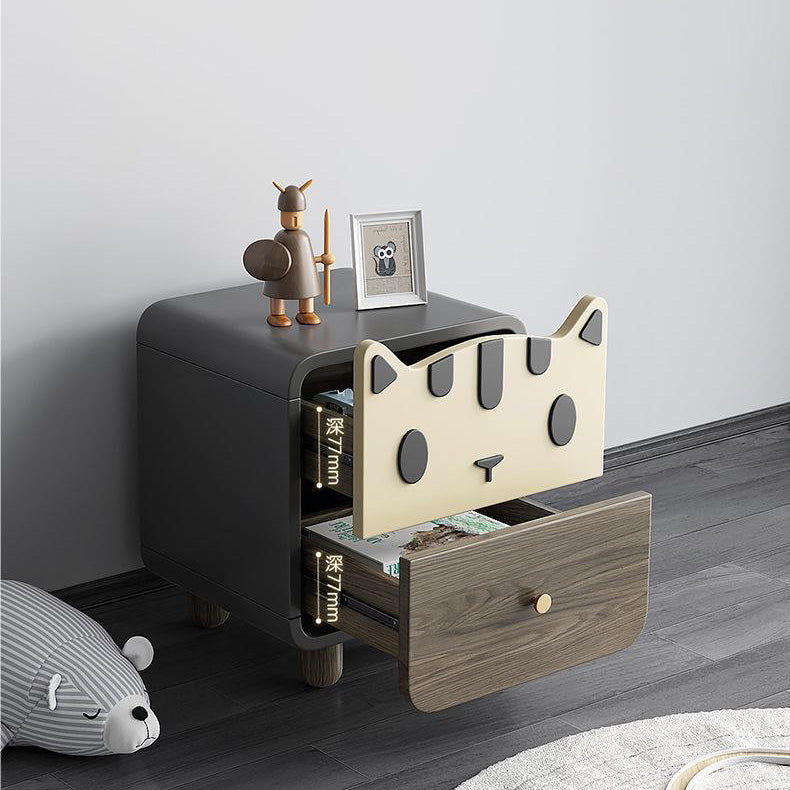 Lighom art cat-shaped metal wood nightstands for bedroom