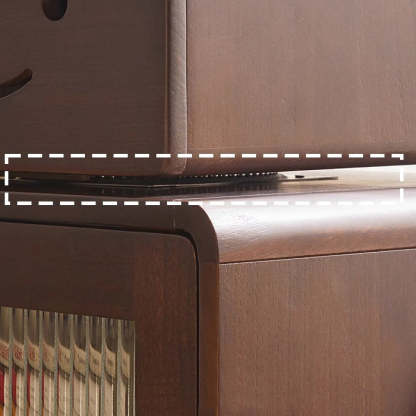 Contemporary Solid Wood 2-Storage Nightstand
