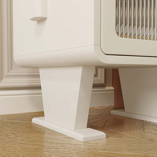 Metal Glass Bunny-Shaped Nightstand 1-Drawer