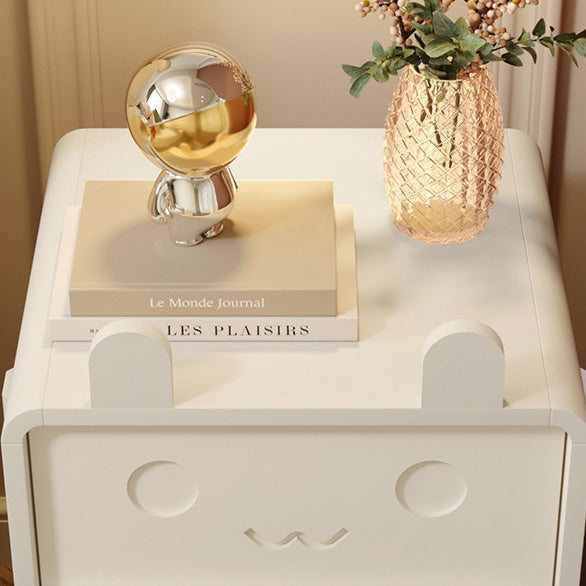 Metal Glass Bunny-Shaped Nightstand 1-Drawer