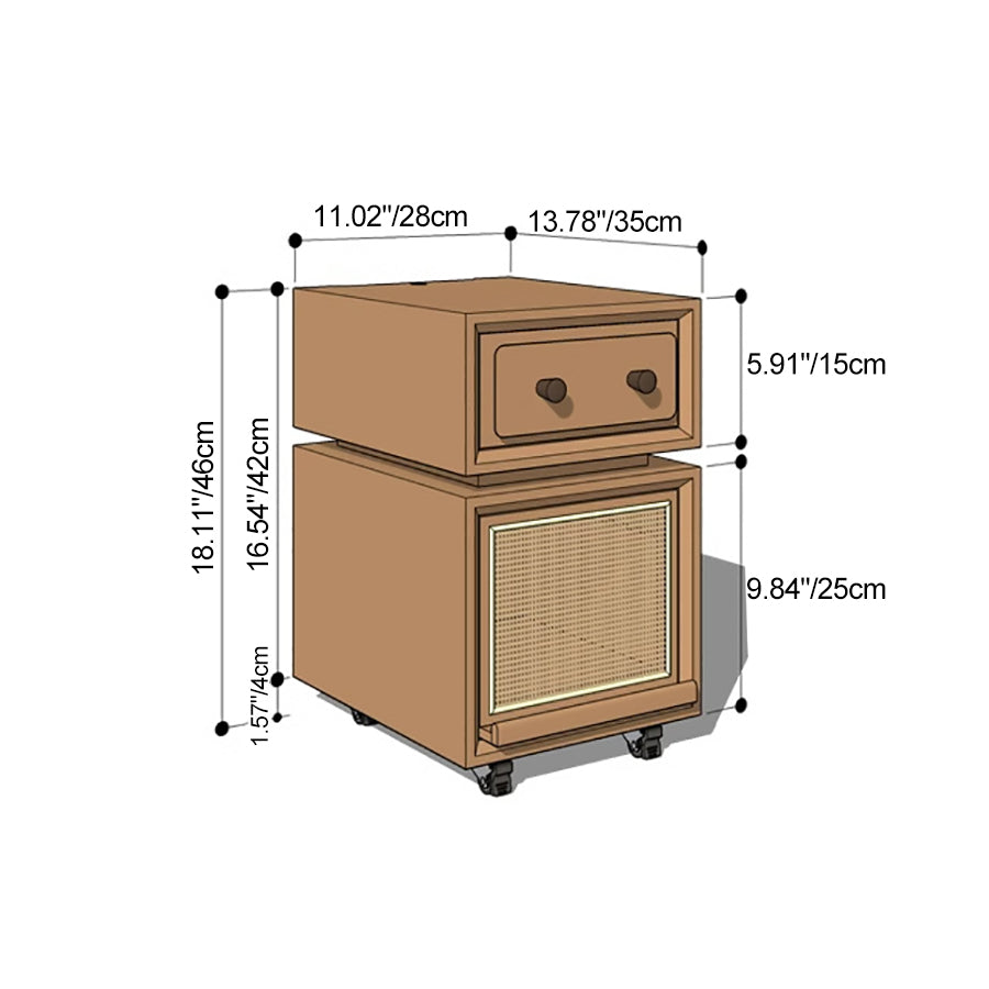 Minimalist Cherry Wood Robot Nightstand