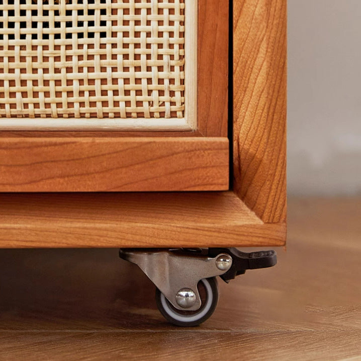 Minimalist Cherry Wood Robot Nightstand