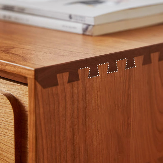 Minimalist Cherry Wood Robot Nightstand