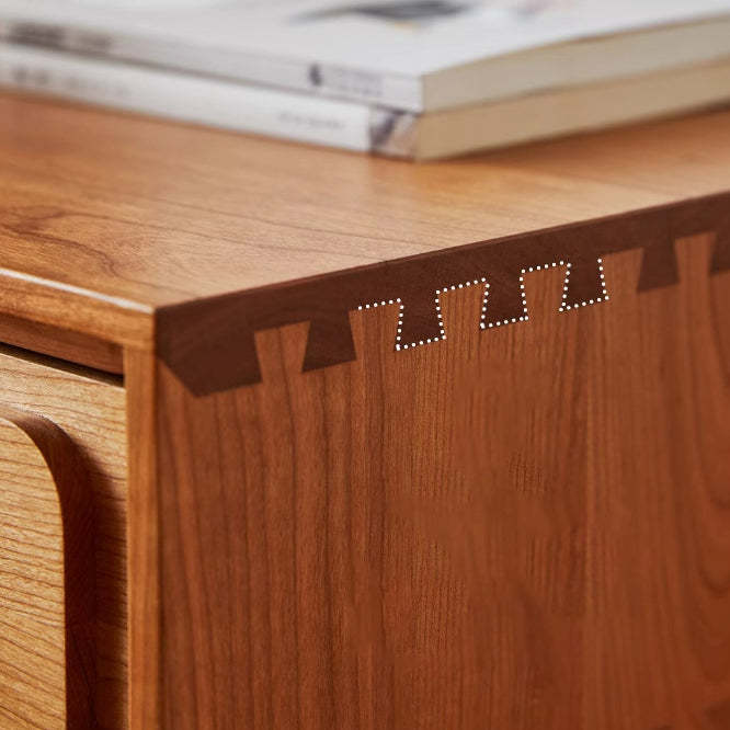 Minimalist Cherry Wood Robot Nightstand