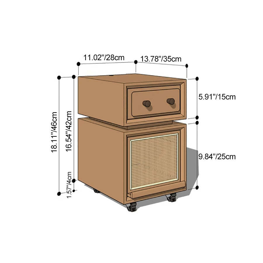 Minimalist Cherry Wood Robot Nightstand