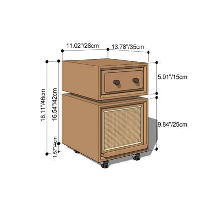 Minimalist Cherry Wood Robot Nightstand