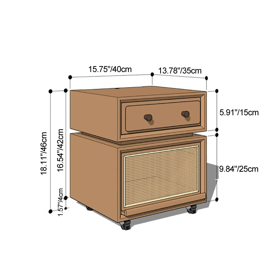 Minimalist Cherry Wood Robot Nightstand