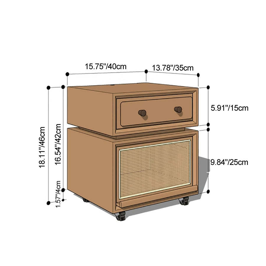 Minimalist Cherry Wood Robot Nightstand