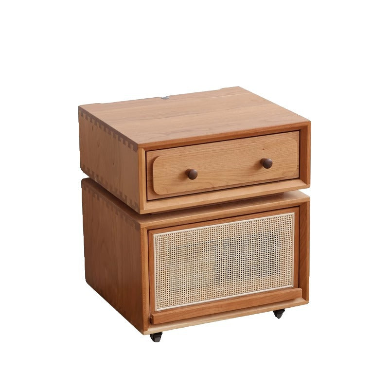 Minimalist Cherry Wood Robot Nightstand