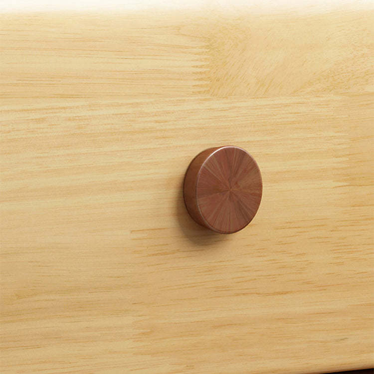 Rounded Cylinder Wood Nightstand 1/2-Drawer