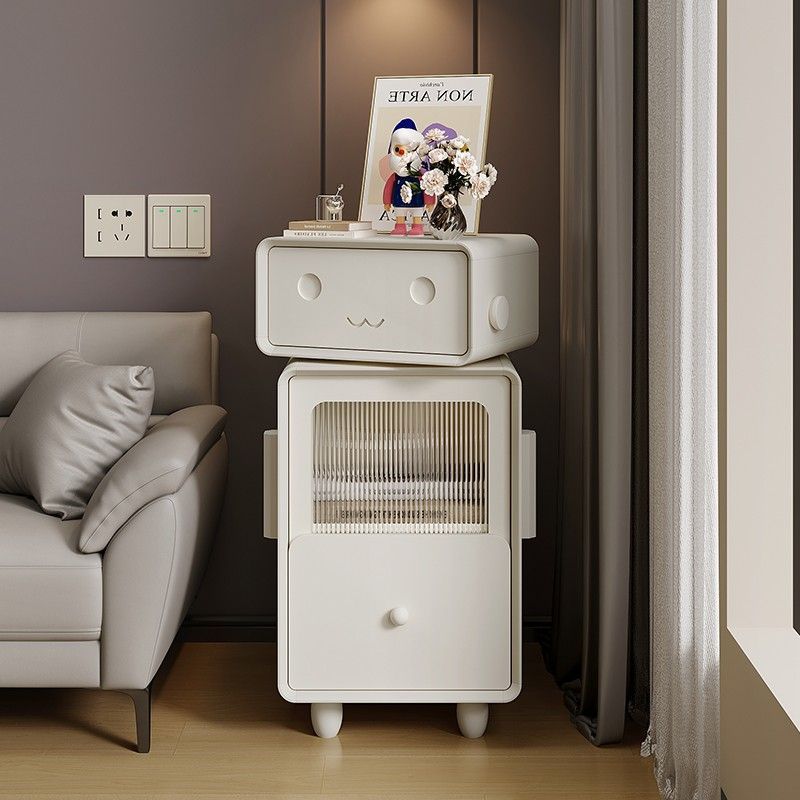 Wood Nightstand 2-Drawer
